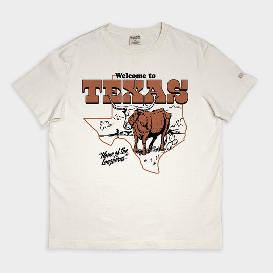 Texas "Home of the Longhorns" Vintage Heavyweight Tee Style001