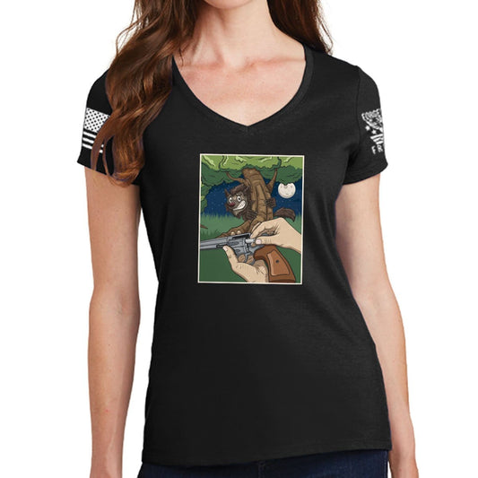 Ladies TYM Werewolves and Silver Bullets V-Neck T-shirt Style001