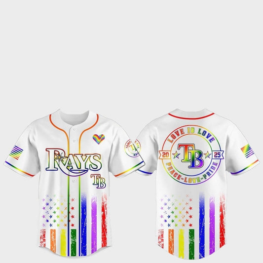 Tampa Bay Rays Pride Month Love Is Love 2025 Jersey - Grishko.com