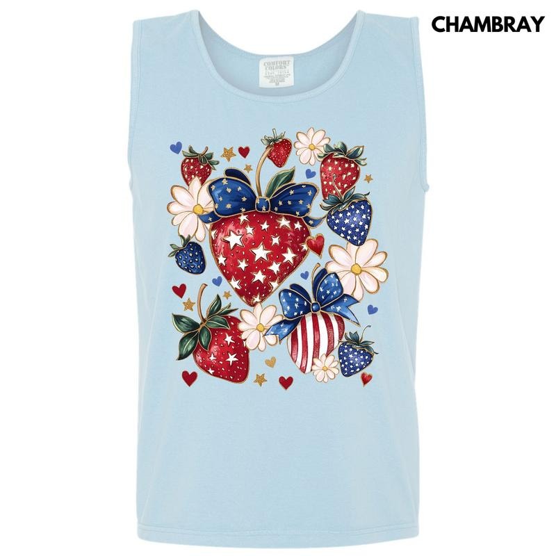 Tank Top - American Strawberries Comfort Colors Tank Top 'NLB'