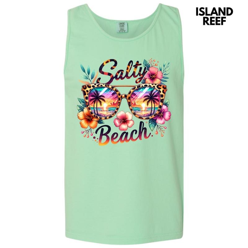 Tank Top - Salty Beach Sunglasses Comfort Colors Tank Top 'NLB'