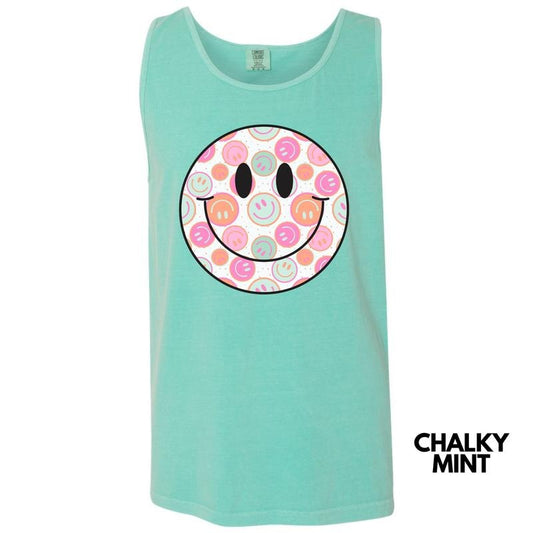 Tank Top - Smiles On Smiles Happy Face Comfort Colors Tank Top 'NLB'