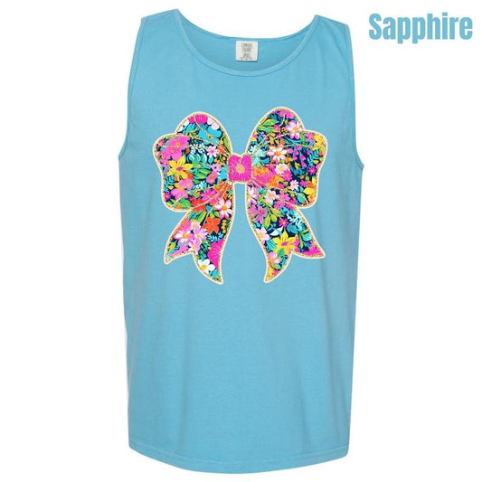 Tank Top -Big Ditzy Bow Comfort Colors Tank Top 'NLB'