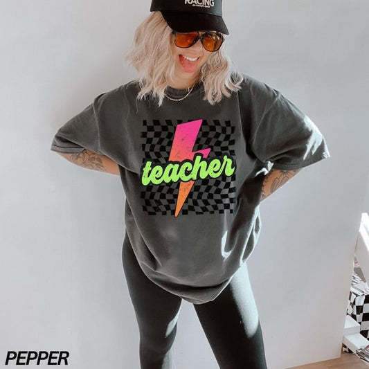Teacher Shirt, Retro Teacher Shirt, Lightning Bolt, Teacher Gift, Back to School Shirt, Teacher Appreciation  T-shirt, sweater and Hoodie