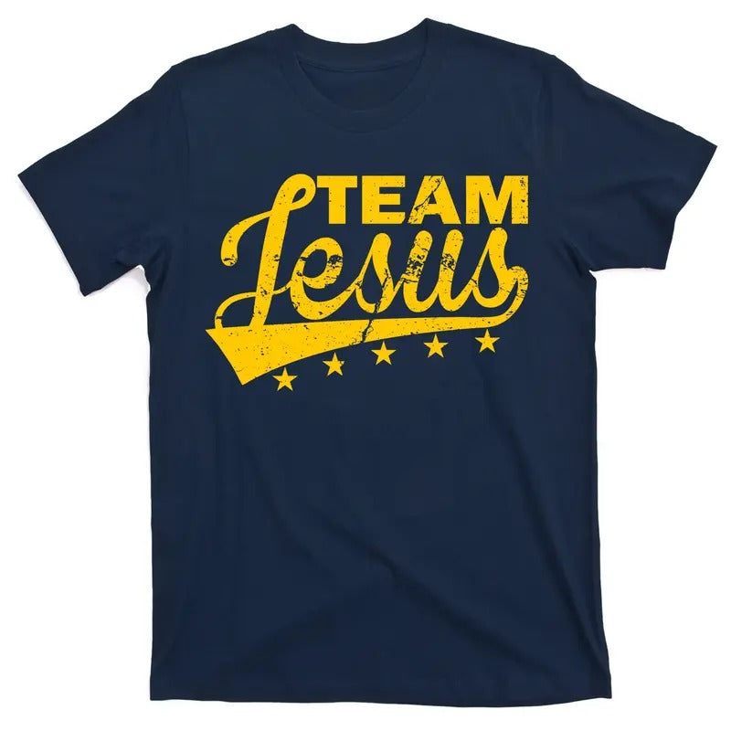 Team Jesus Vintage Christian T-Shirt Menswear Top