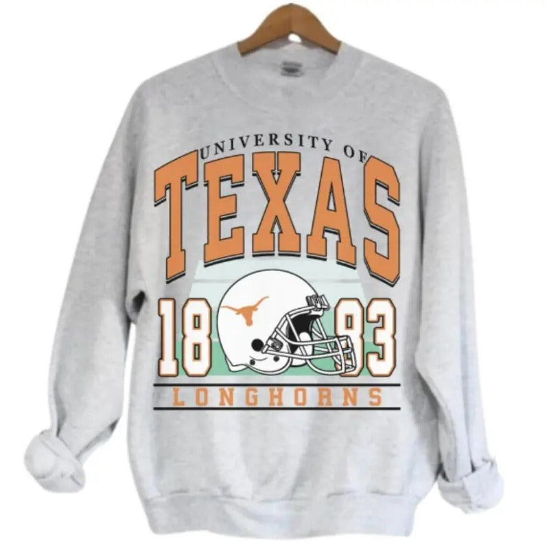 Texas Football Sweatshirt, Vintage Football Gifts For Football Fan Sport Classic