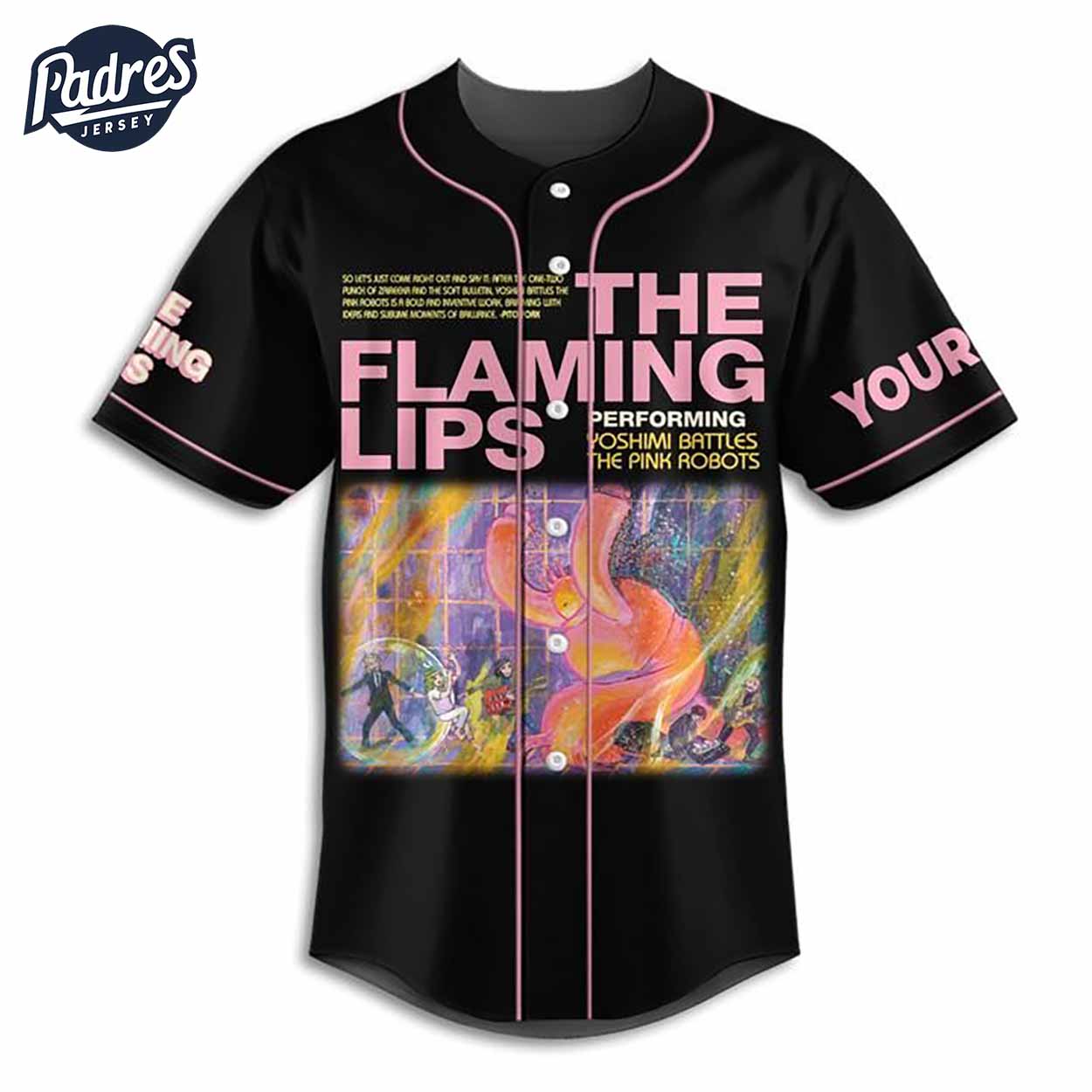 The Flaming Lips Tour 2024 Custom Baseball Jersey - Padres Jersey Oasis: Elevate Your Baseball Style Game