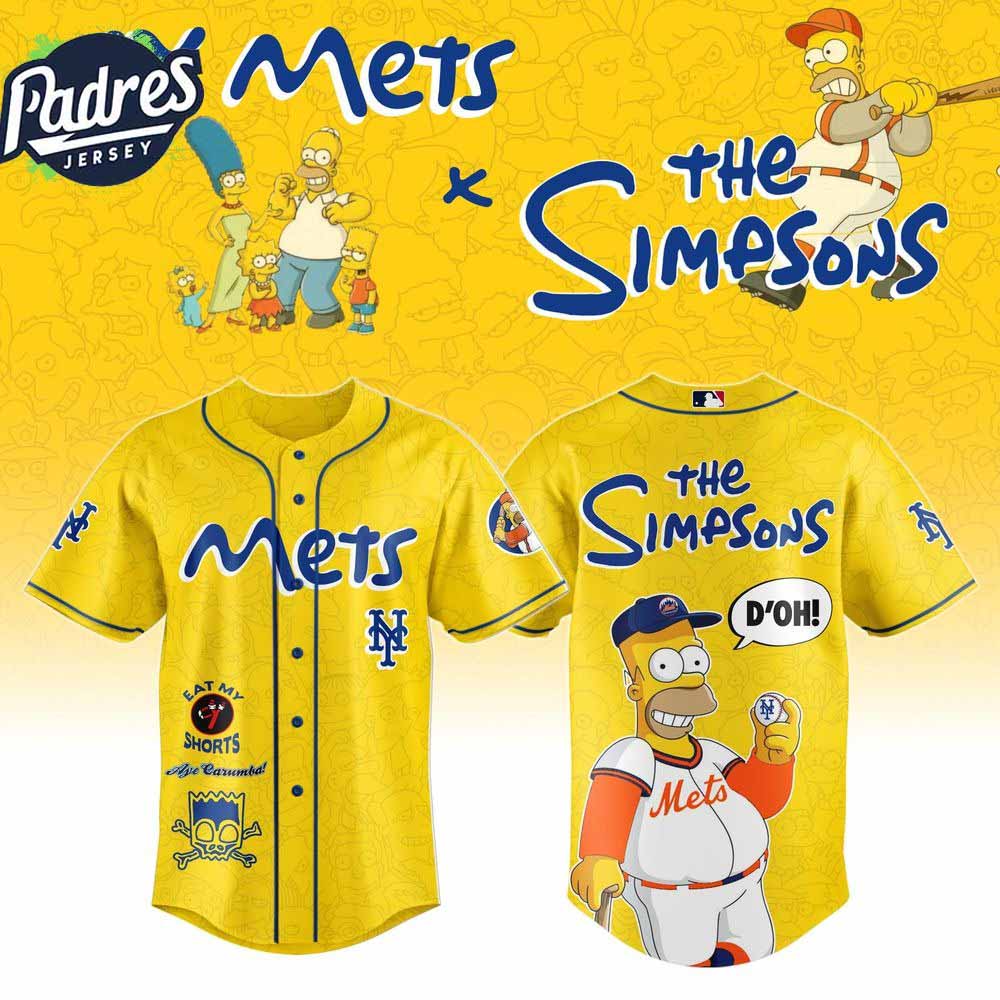 The Simpsons New York Mets Baseball Jersey 2025 - Padres Jersey Oasis: Elevate Your Baseball Style Game