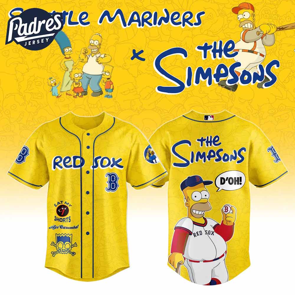 The Simpsons x Boston Red Sox Baseball Jersey 2025 - Padres Jersey Oasis: Elevate Your Baseball Style Game
