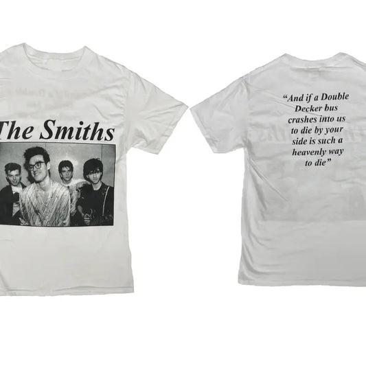 The Smiths Double Decker Bus T-Shirt, Retro Band Graphic Tee, Vintage Music Merch, Iconic 80s Rock Shirt, Unisex Gift for Fans, Womenswear Top