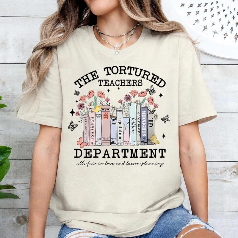 The Tired Teachers Department Shirt All Is Fair, Teacher Gift, Teacher Shirt Funny, Back To School T Shirt, Sweatshirt, Hoodie