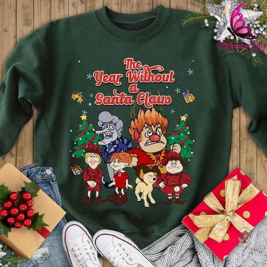The Year Without Santa Claus Shirt - Unisex Cotton Polyester Sweatshirt - Pullover, Fabric