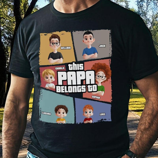 This Grandpa Belongs To - Personalized Shirt, Father's Day Shirt, Papa Shirt, Father Shirt, Gift For Daddy Grandpa Dad Papa, Birthday Gift