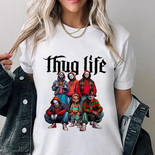 Thug Life Horror Movie Shirt, Movie Killer Shirt, Scary Halloween Shirt, Horror Friend Shirt, Halloween Vibes Shirt, Retro Halloween Shirt
