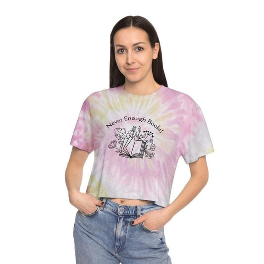 Tie-Dye Crop Top For Book Lovers, Never Enough Books Slogan Tee, Unisex Reading, Trendy Librarian Gift, Bookworm Apparel