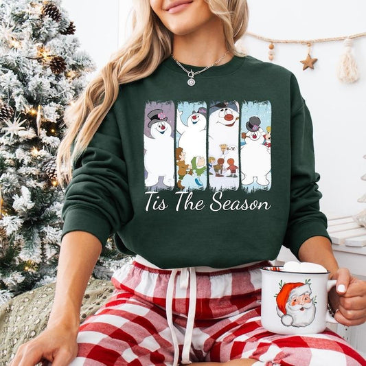 Tis The Season Frosty The Snowman Sweatshirt, Snowman Christmas T-shirt, Feeling A Little Frosty Tee, Christmas Snowmies Shirt, Xmas Gifts