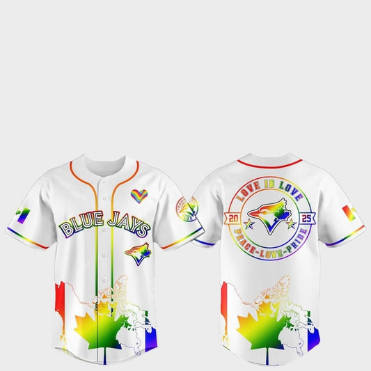 Toronto Blue Jays Pride Month Love Is Love 2025 Jersey - Grishko.com