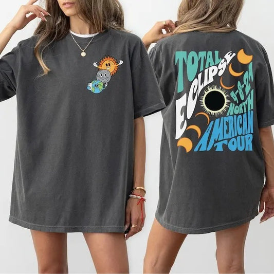 Total Solar Eclipse 2024 Shirt, Double-Sided Shirt, April 8th 2024 Shirt, Eclipse Event 2024 Shirt, Gift for Eclipse Lover