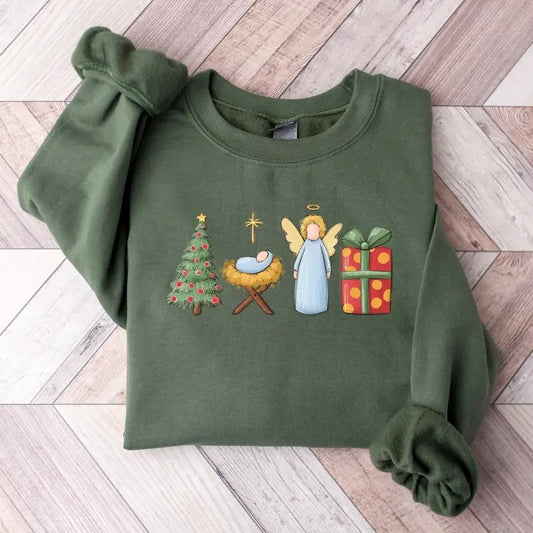 True Story Sweatshirt, True Story Christmas Shirt, Christmas Sweatshirt, Nativity Shirt,Jesus Christmas Shirt,Christmas Nativity Sweatshirt