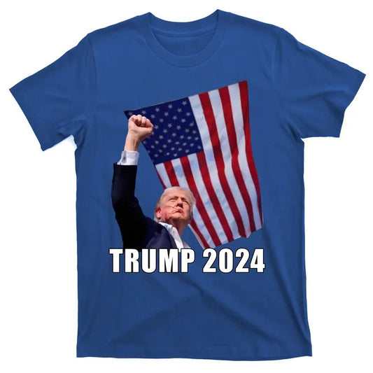 Trump 2024 Bullet Flag Fist Election T-Shirt