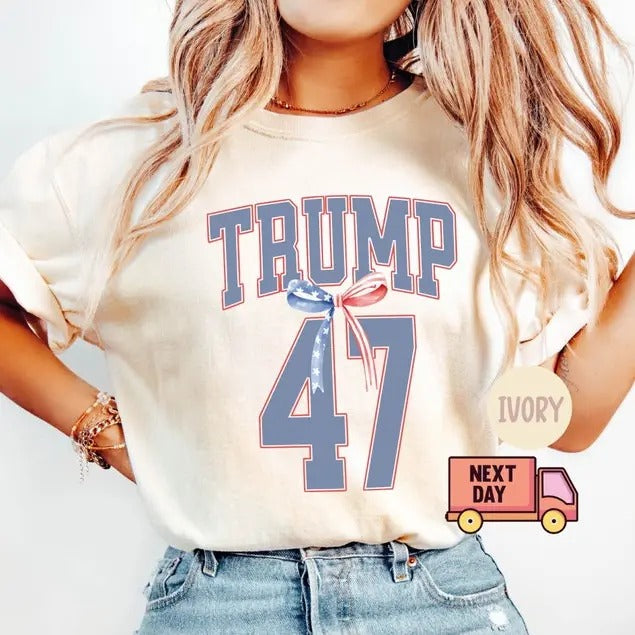 Trump Coquette T-Shirt,Trump Maga 47 T-Shirt Multiple Color Options,Cute Politic T-Shirts,Cute Trump T-Shirt,Trump Fight Shirt,Selection Tee