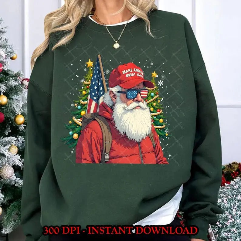 Trump I'll Be Home for Christmas, Humorous Trump Christmas sweatshirts