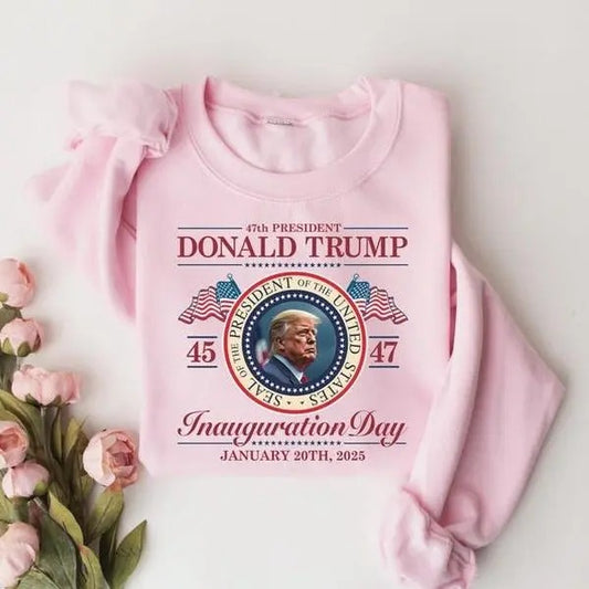 Trump Inauguration Day Sweatshirt, Trump 47 Crewneck Sweatshirt, Inauguration Day 2025 Sweater, 47 President Sweatshirt, Donald Trump Gifts