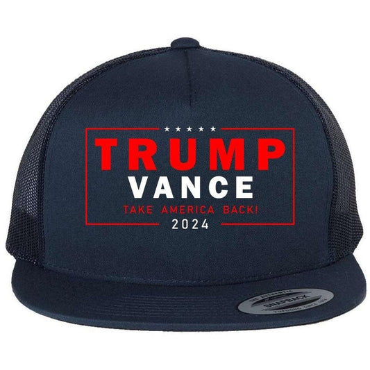 Trump Vance 2024 Take America Back Usa Presidential Election Flat Bill Trucker Hat
