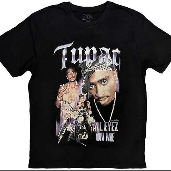 Tupac T Shirt 2Pac All Eyez Blue Homage Official