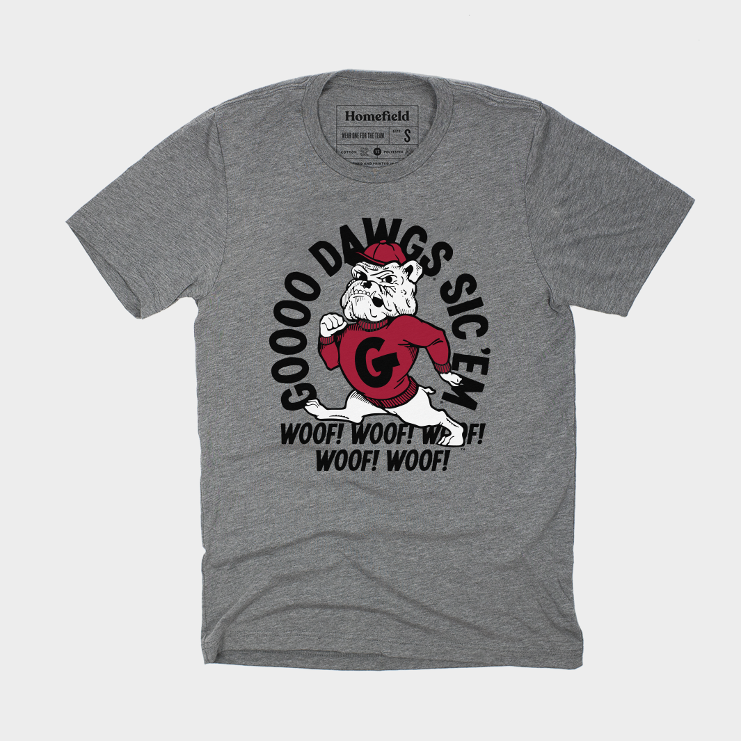 Go Dawgs Sic ‚ÄòEm Vintage Georgia T-Shirt Style001