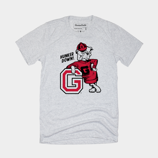 Vintage Georgia Bulldogs Hunker Down Tee Style001