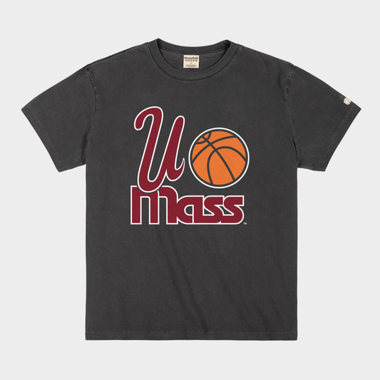 UMass Minutemen Basketball 1990s Logo Vintage Heavyweight Tee