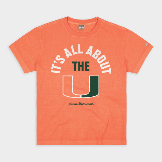 It's All About The U Miami Vintage Heavyweight Tee Style001