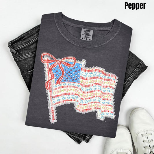 USA Aesthetic Flag Comfort Colors T-Shirt 'NLB'