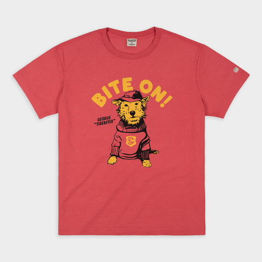 Vintage George Tirebiter USC Dog Mascot Heavyweight Tee Style001