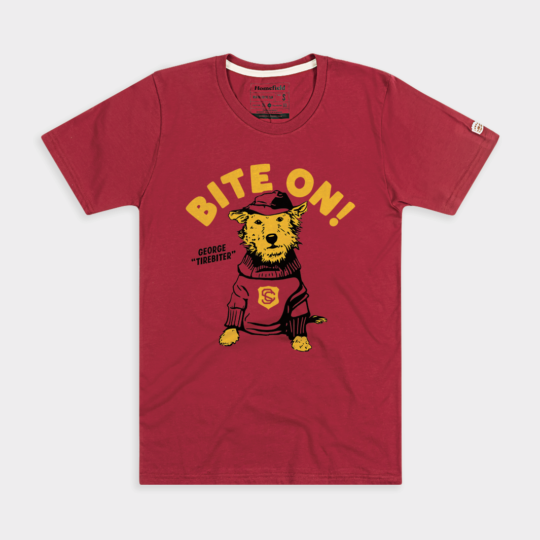 Vintage George Tirebiter USC Dog Mascot Tee Style001