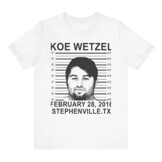Unisex Koe Wetzel Mug Shot Tshirt, Koe Wetzel Tshirt, Country Music Tee shirt, Gift for fan for him and for her top menswear womenswear