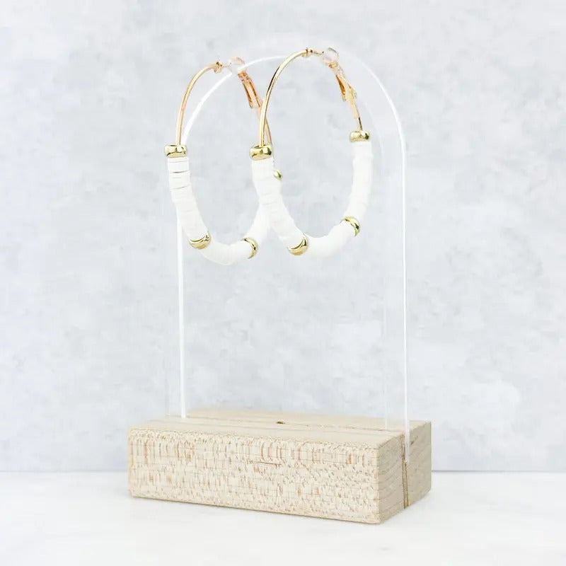 Vacay Ready Beaded Hoop Earrings