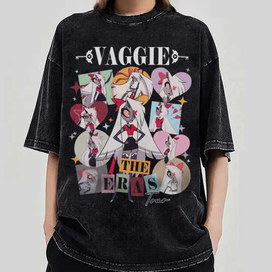 Vaggie Hazbin Hotel The Eras Tour T-Shirt, Vaggie Lesbian Shirt, Vivziepop Hazbin Hotel T-Shirt, Helluva Boss T-Shirt, Cartoon Lover Gift