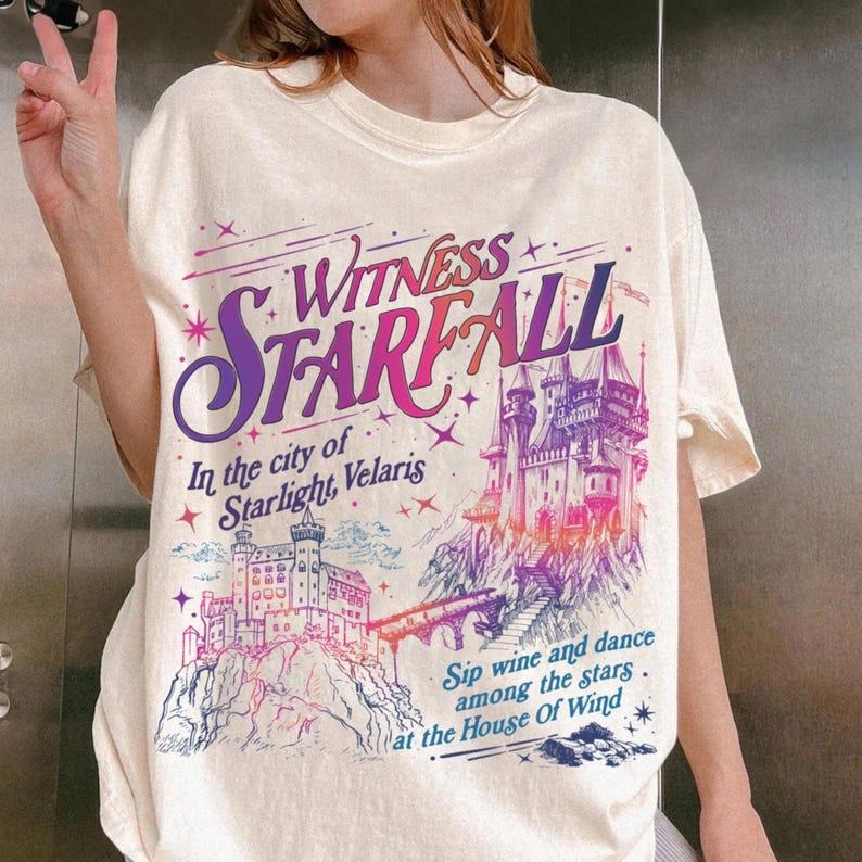 Velaris City Of Starlight T-Shirt, A Court Of Thorns And Roses Shirt, The Night Court Shirt, Court Of Dreams Jumper Cotton Crewneck