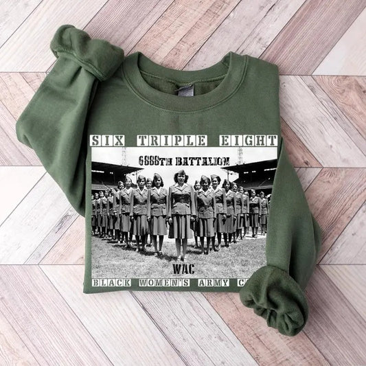 Victoria Maxwell, Womenswear Graphic Tee, Black History Month Graphic Shirt, 6888th Six Triple Eight Shirt, Black Women's Army Corps Sweatshirt, Major Charity Adams Hoodie, BHM Shirt