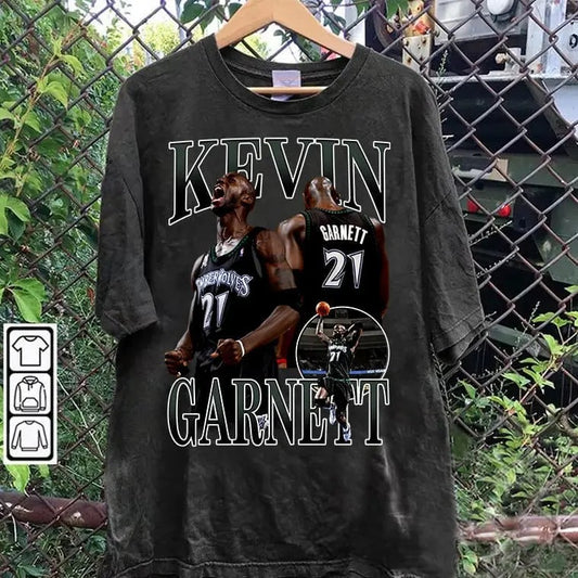 Vintage 90s Graphic Style Kevin Garnett T-shirt - Kevin Garnett Basketball T-shirt - Kevin Garnett Vintage Tee For Man and Woman Unisex T-shirt