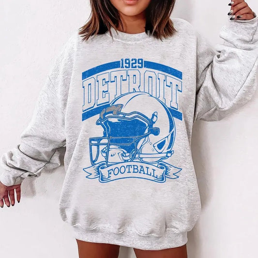 Vintage 90s Style DL Sweatshirt, Game Day Shirt, Lions Team  Shirt