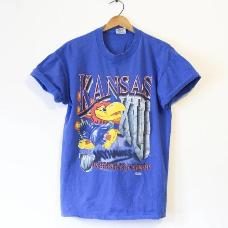 Vintage 90s University of Kansas Jayhawks T-shirt, Kansas Jayhawks T-shirt, Kansas Jayhawks T-shirt, Kansas Jayhawks T-shirt