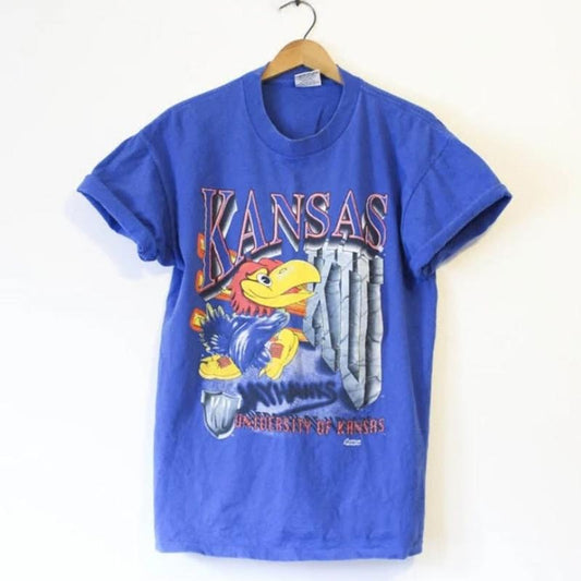 Vintage 90s University of Kansas Jayhawks T-shirt, Kansas Jayhawks T-shirt, Kansas Jayhawks T-shirt, Kansas Jayhawks T-shirt