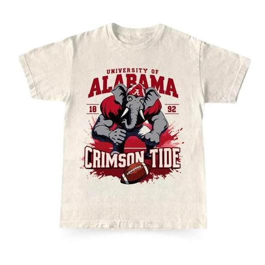 Vintage Alabama Football Cotton Blend T-Shirt Classic Fit