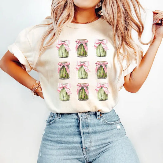 Vintage Canned Pickles Shirt, Coquette Jarred Pickle Shirt, Pickle Jar tee, Pickle Lover Shirt