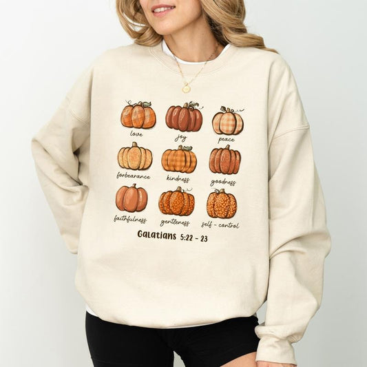 Vintage Fall Pumpkin Sweatshirt, Christian Crewneck, Thanksgiving Gift Shirt, Jesus Apparel, Fall Autumn Sweater, Bible Verse Shirt, Pumpkin Sweater, Comfy Long Sleeve Pullover, Oversized Women's Tops, Casual Womenswear, Comfort Fabric Cotton Top