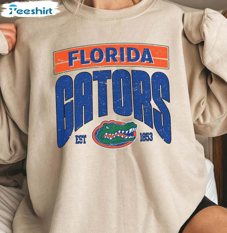 Vintage Ncaa Florida Gators Est 1853 Shirt, Mascot Crewneck Sweatshirt Unisex Sweatshirt