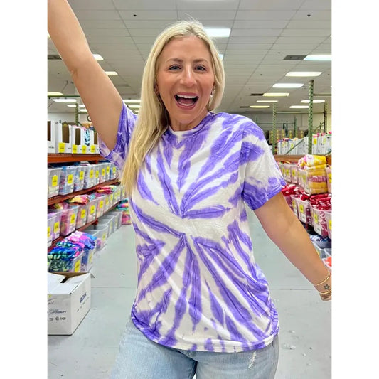 Violet Twist Tie-Dye Tee - Blank
